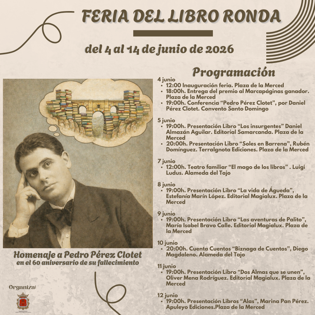 Programación feria del libro 2026 Ronda